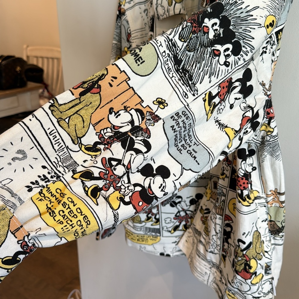 NWT RARE Disney Parks 2022 Mickey and‎ Friends Comic Denim Jacket Adult XXL - Picture 9 of 13